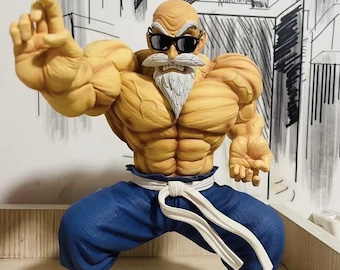 Dragon Ball Muscle Master Roshi Anime Figure, Car Interior Desktop Decoration Model
