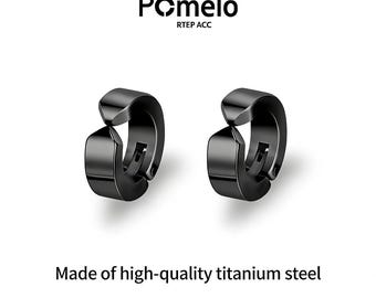 GRAPEFRUIT Non-Piercing Ear Clips for Men, Vintage Premium Rune Earrings, Fashion Titanium Steel Non-Pierced Stud Earrings