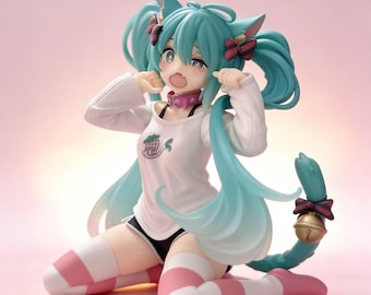 Hatsune Miku Pastoral Style Figure, Anime Game 2D Beauty Desktop Decoration, Gift for Girls