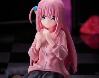 Bocchi the Rock! Hitori Gotoh Figure, Cute Sitting Pose Anime Figure, Collectible Model Desktop Ornament Gift