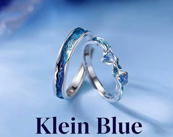 Produktintroduktion: LZK Klein blå tonad emaljringar för par