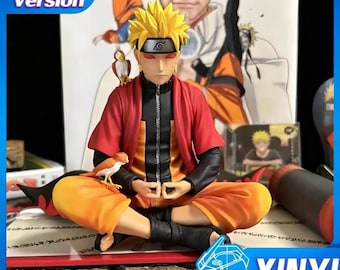 Naruto Shippuden Ryuu Feng Battle Resonance Series Pain Arc Sage Mode Naruto Uzumaki Sitting Meditation Figure, Car Decor Collectible Statue