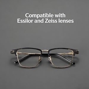 Men's eyeglass frames, ultra-light designer eyewear, high-end business half-frame myopia glasses, trendy light-luxury men's spectacle frames