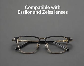 Men's eyeglass frames, ultra-light designer eyewear, high-end business half-frame myopia glasses, trendy light-luxury men's spectacle frames