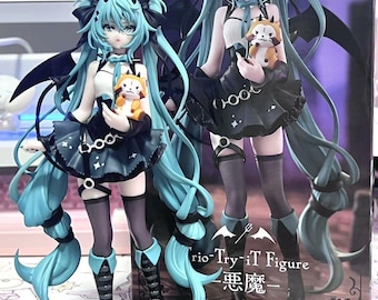 Devil Hatsune Miku Raccoon Miku, Anime Figure, Cartoon Model Ornament, PC Case Desk Decoration