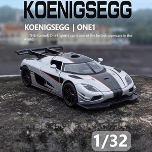 Swedish Export Order Surplus, Koenigsegg One:1 Alloy Diecast Car Model, Supercar Collectible Display Ornament