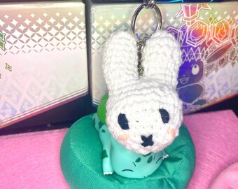 Handmade Miffy Crochet Keychain | 100% Acrylic Amigurumi Plushie (3 Inch) | Accessorie