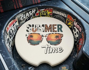 Summer Time Soapstone Car Coaster