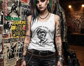 Running Late is My Cardio Unisex Jersey Tank