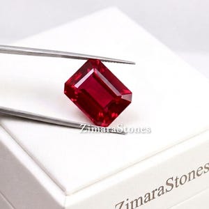 Premium 29 Ct Natural Pink Ruby Emerald Cut | GGI Certified Unheated Faceted Loose Gemstone | 17x15x8mm