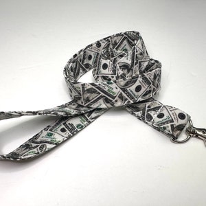 Money Lanyard - Optional Breakaway Clasp - Cotton Fabric - Key / ID / Badge Holder