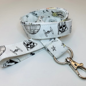 Lanyard made with Star Wars Fabric - Pick Your Length - Optional Breakaway Clasp - Cotton Fabric - Key / ID / Badge Holder