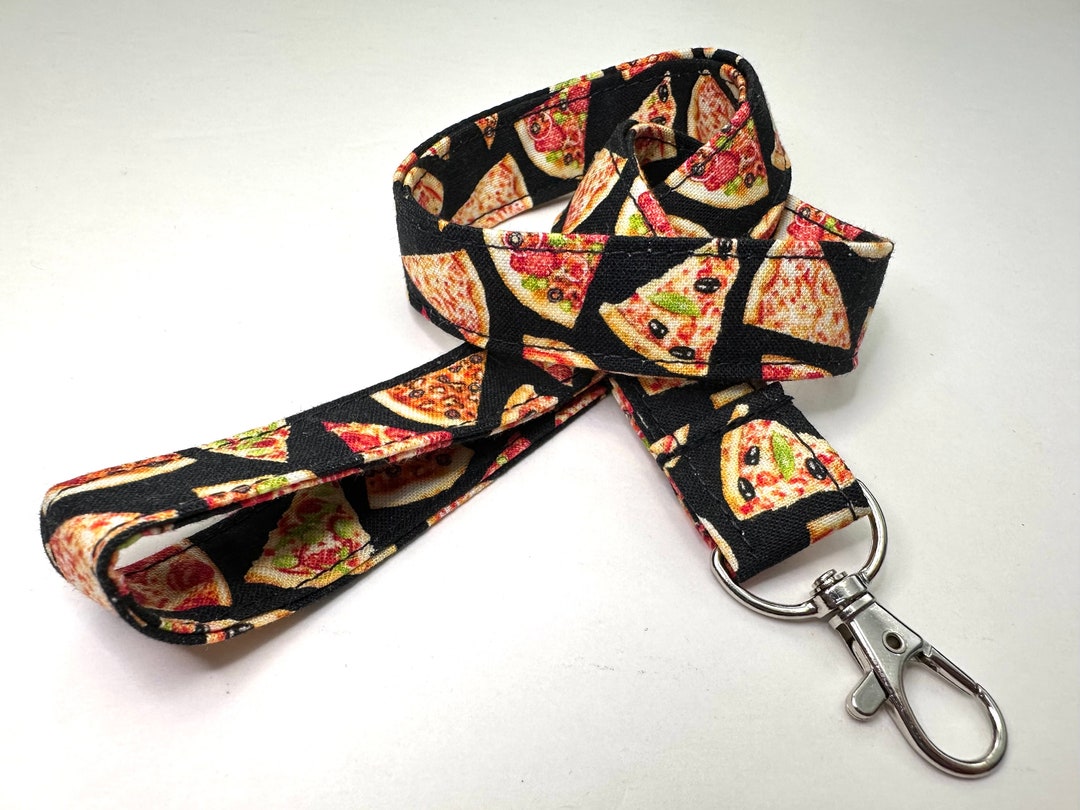 Pizza Lanyard Pick Your Length Optional Breakaway Clasp Etsy