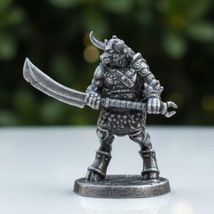 Greek Mythology Minotaur Figurine Metal Wargame Miniature Retro Style Beast Warrior Statue