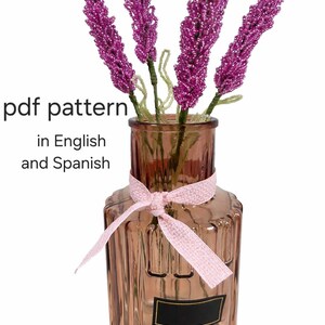 Beaded Lavender Flower Pattern – French Beading DIY Tutorial (English/Spanish)