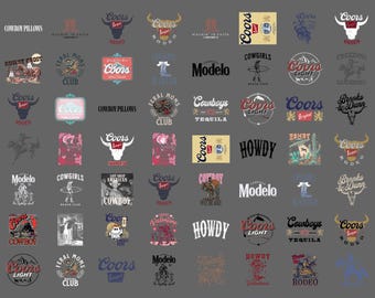 Western Cowboy PNG Bundle, Coors Beer Banquet Clipart, Vintage Country Music Sublimation, Brooks and Dunn, Feral Moms Social Club, Digital