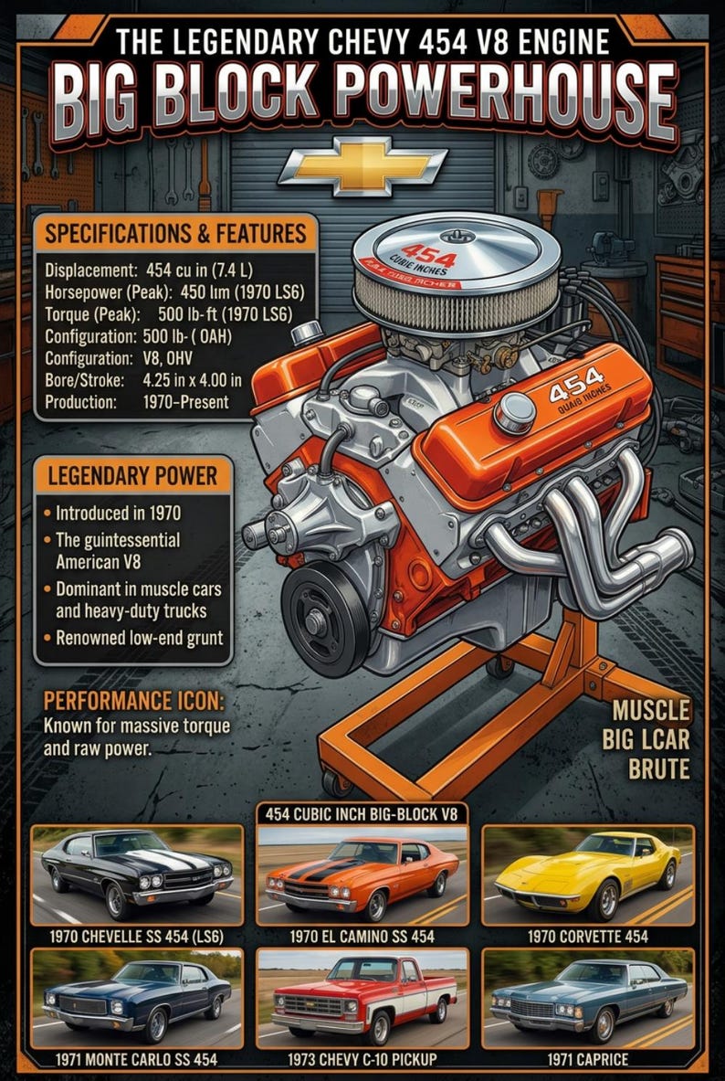 Chevy Engine Poster Prints - Etsy