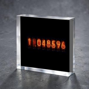 Bloc acrylique Steins Gate Divergence Meter pour Baby Stork Farm Design Nom Date Peinture sur feuille acrylique Présentoir de bureau acrylique