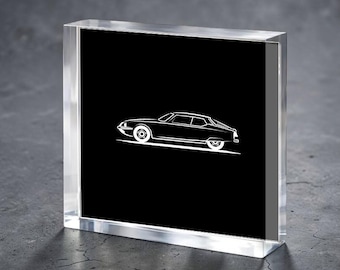 Citroen Sm Citroen Sm White Acrylic Block for Baby Stork Farm Design Name Date Lámina acrílica Pintura Acrílico Exhibidor de escritorio