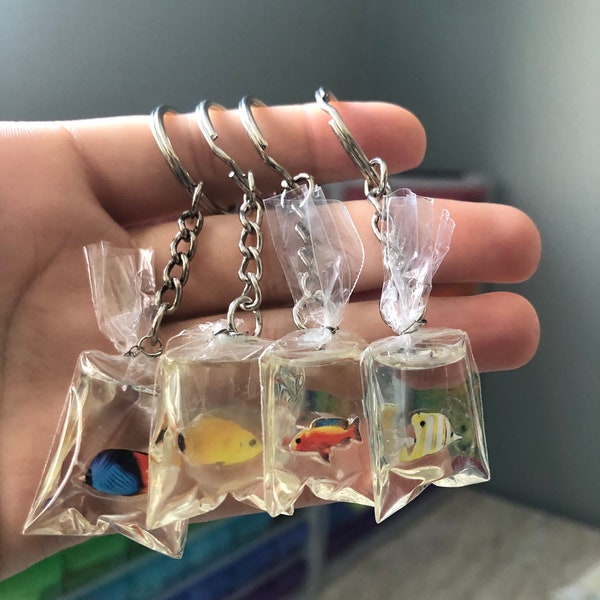 Fish in Bag Keychain DELUXE