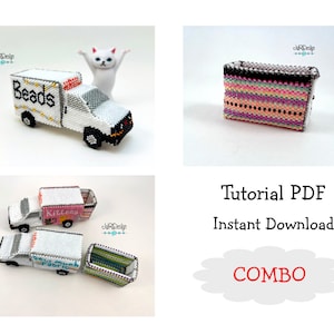 Beaded Mini Moving (Haul) Truck and BOX TUTORIAL/pattern/instructions/PDF