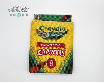 BEADED Crayon Box TUTORIAL/pattern/instructions