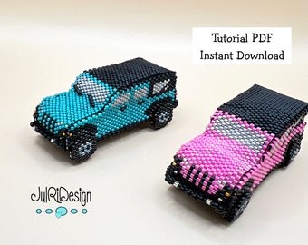 Beaded Miniature Off-Road SUV - 4-door TUTORIAL/pattern/instructions/PDF