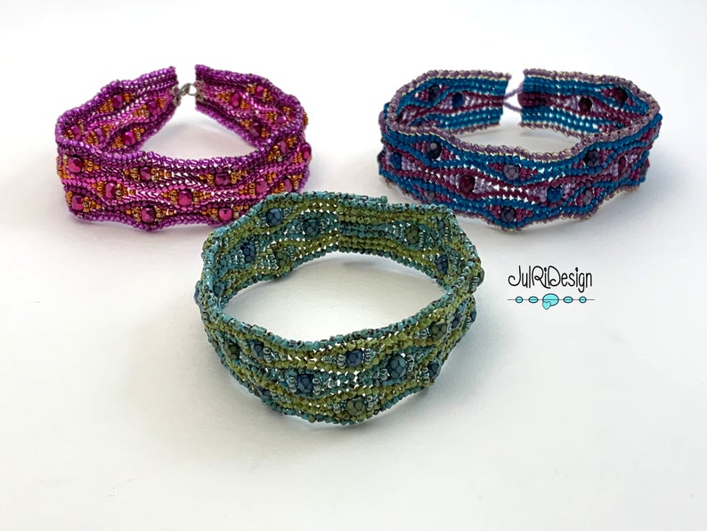 Moonlit Waves Bracelet TUTORIAL/pattern/instructions image 6