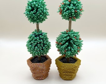 Mini Double Ball Topiary Plant TUTORIAL/pattern/instructions/PDF