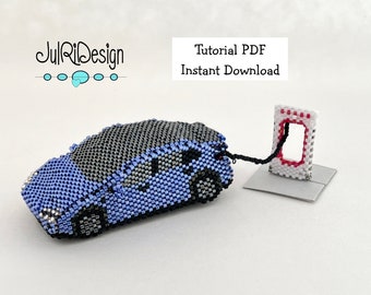 Beaded Electric Vehicle - SUV and Charging Station TUTORIAL/pattern/instructions/PDF