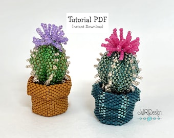 Mini Cactus - Lilac Flower TUTORIAL/pattern/instructions/PDF