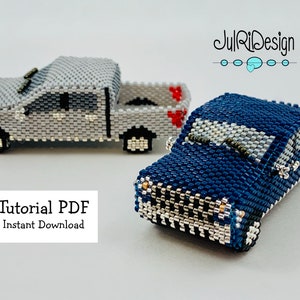 Beaded Miniature Pickup Truck TUTORIAL/pattern/instructions