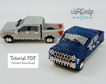 Beaded Miniature Pickup Truck TUTORIAL/pattern/instructions