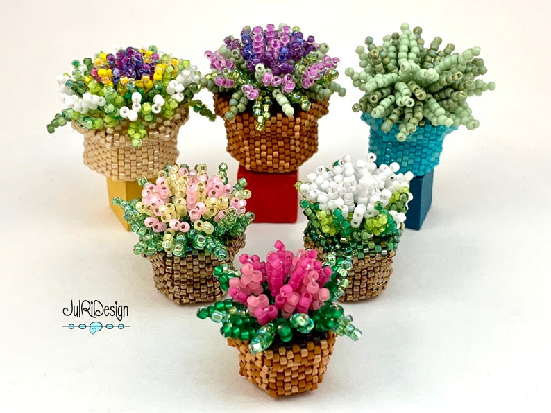 Mini Flower Pot TUTORIAL/pattern/instructions/PDF image 2