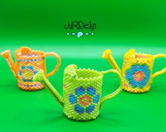 Beaded Mini Watering Can TUTORIAL/pattern/instructions/PDF