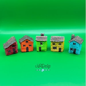Mini case con perline "stile ceramica" - TUTORIAL/schema/istruzioni/PDF