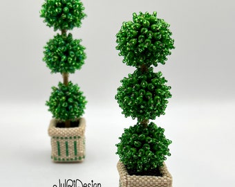 Mini Triple Ball Topiary Plant TUTORIAL/pattern/instructions/PDF