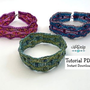 Moonlit Waves Bracelet TUTORIAL/pattern/instructions image 1