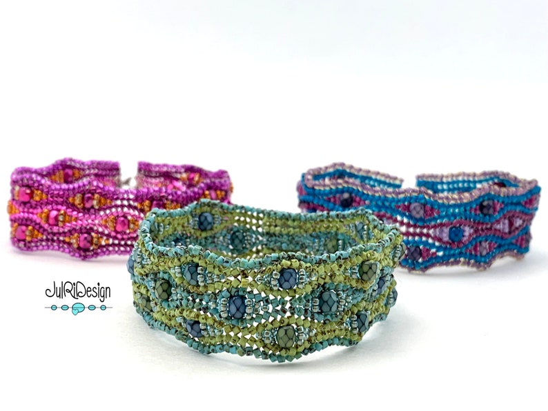 Moonlit Waves Bracelet TUTORIAL/pattern/instructions image 8