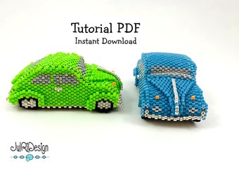 Beaded Retro Beetle/Bug TUTORIAL/pattern/instructions