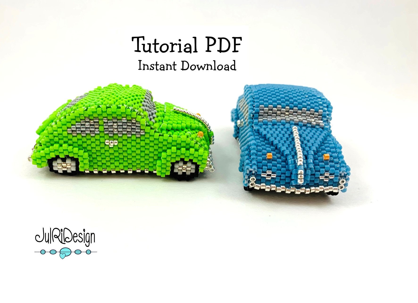 Beaded Retro VW Beetle TUTORIAL/pattern/instructions