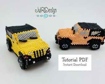 Beaded Miniature Off-Road SUV TUTORIAL/pattern/instructions/PDF