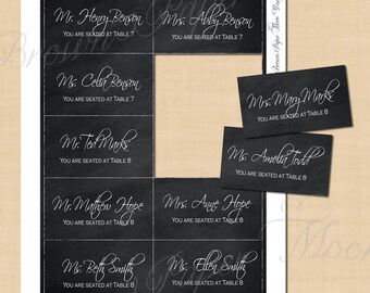 Chalkboard water bottle labels