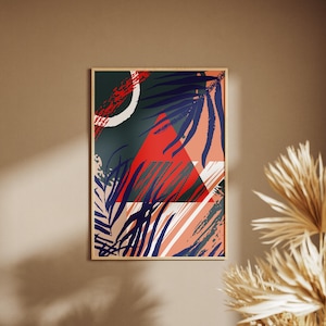 Modern abstract botanical Pattern Posterdesign