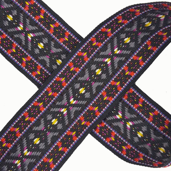 2 YARDS Folk Aztec Ethnic Knitted Ribbon Trim for Fashion | Etsy