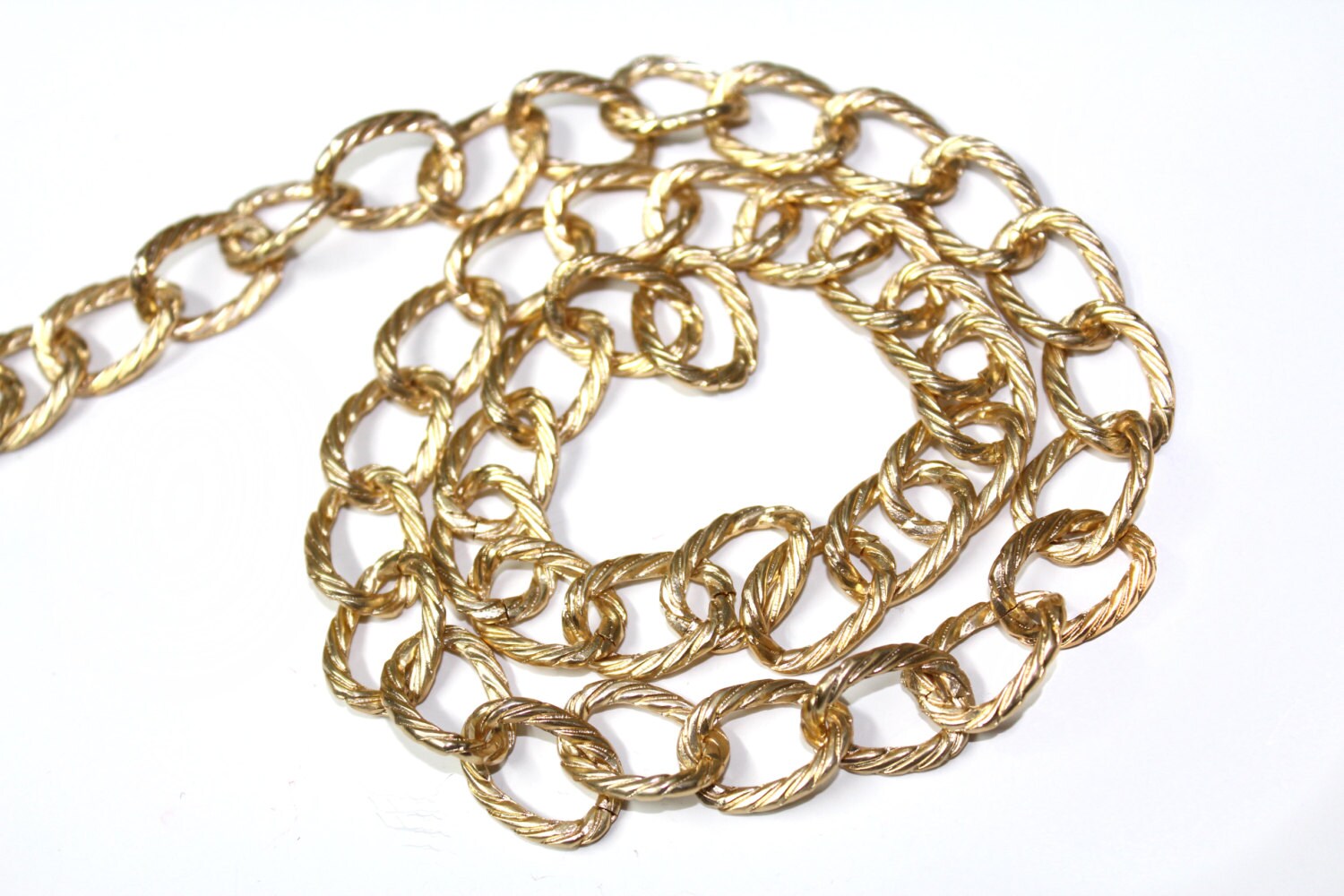 Gold Chain Links Trim Round Links Chain by the Yard Etsy