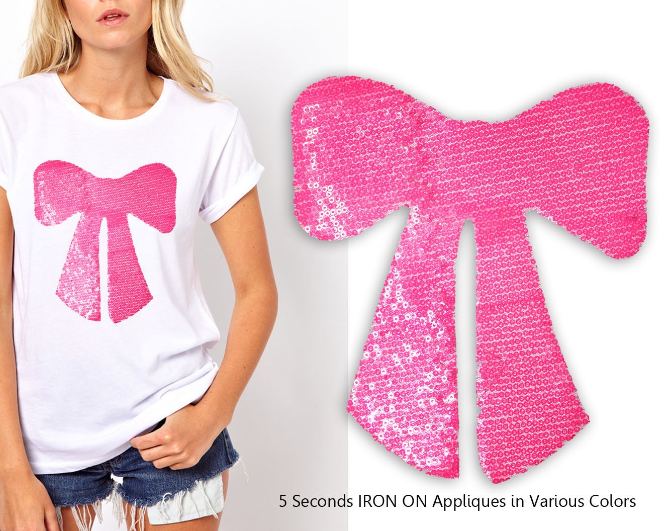 Iron On Bow Tie Patch Applique for DIY Crafts and Home Decor Etsy