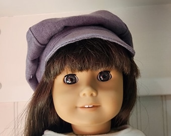 American Made 18 inch Girl or Boy doll clothing - Pewter Gray Newsboy Cap