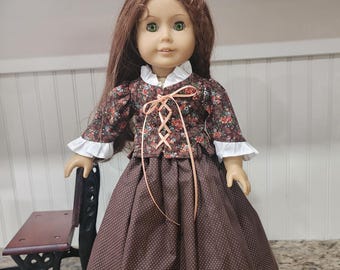 American Made 1770's Felicity Era School Outfit 18 inch Girl doll clothing