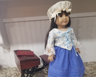 American Made 18 inch  Girl doll clothing - Felicity Period Dress 1770's Era